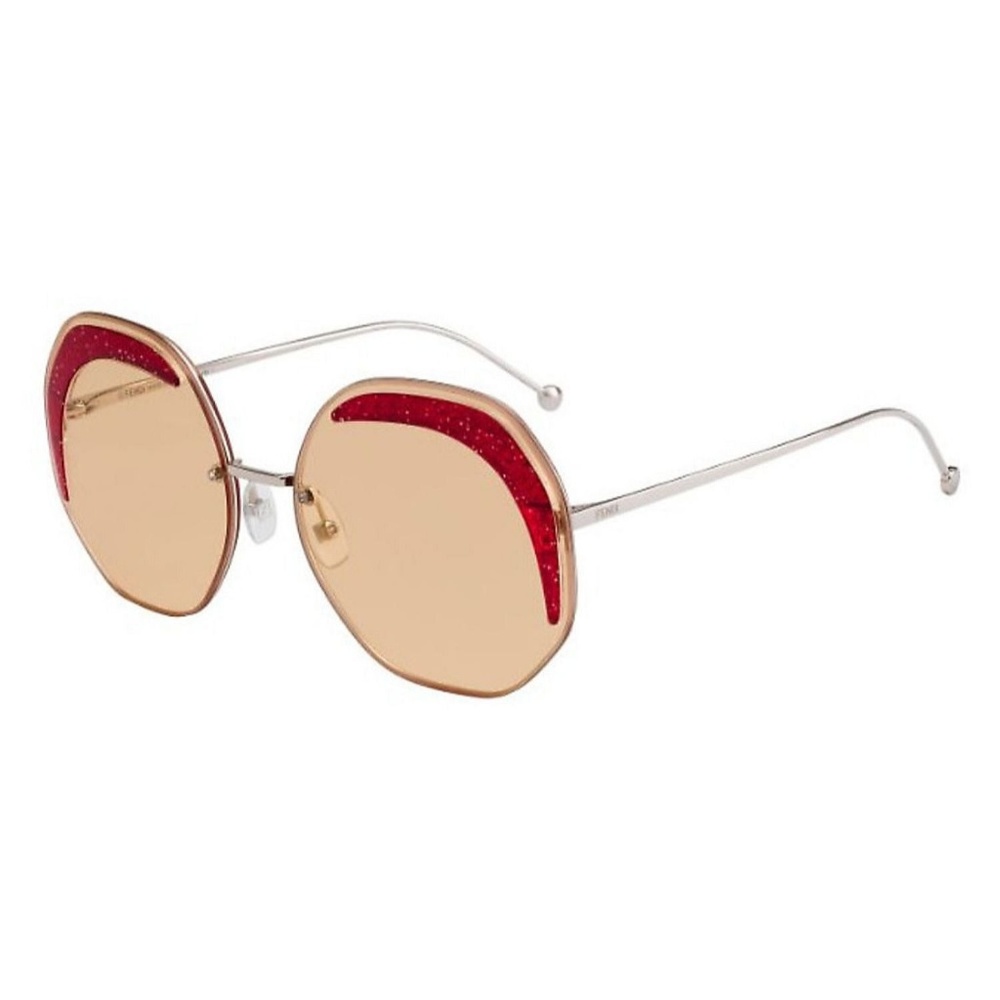 Fendi 63mm Geometric Sunglasses w/ Case
